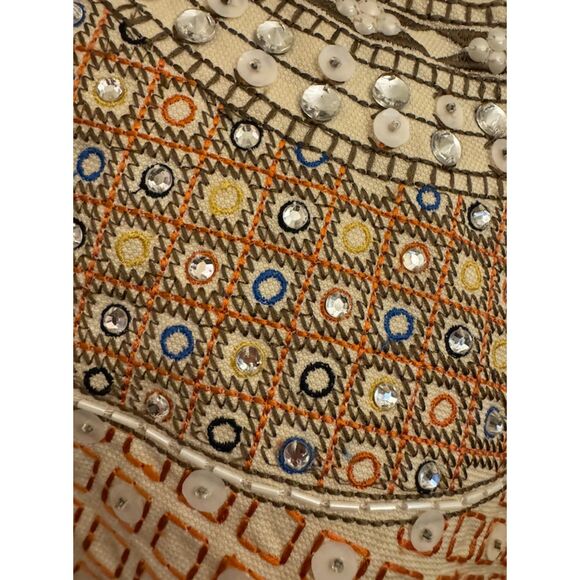 Chico's Beaded Sequined Fully Lined 3/4 Sleeve Jacket - Sz 3 (XL/16) - Picture 4 of 16